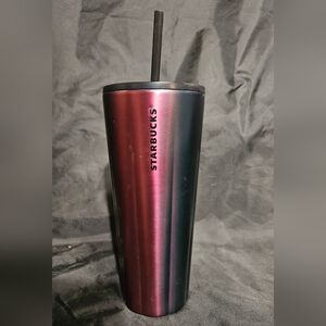 Starbucks Ombre Tumbler - Burgundy to Teal Finish